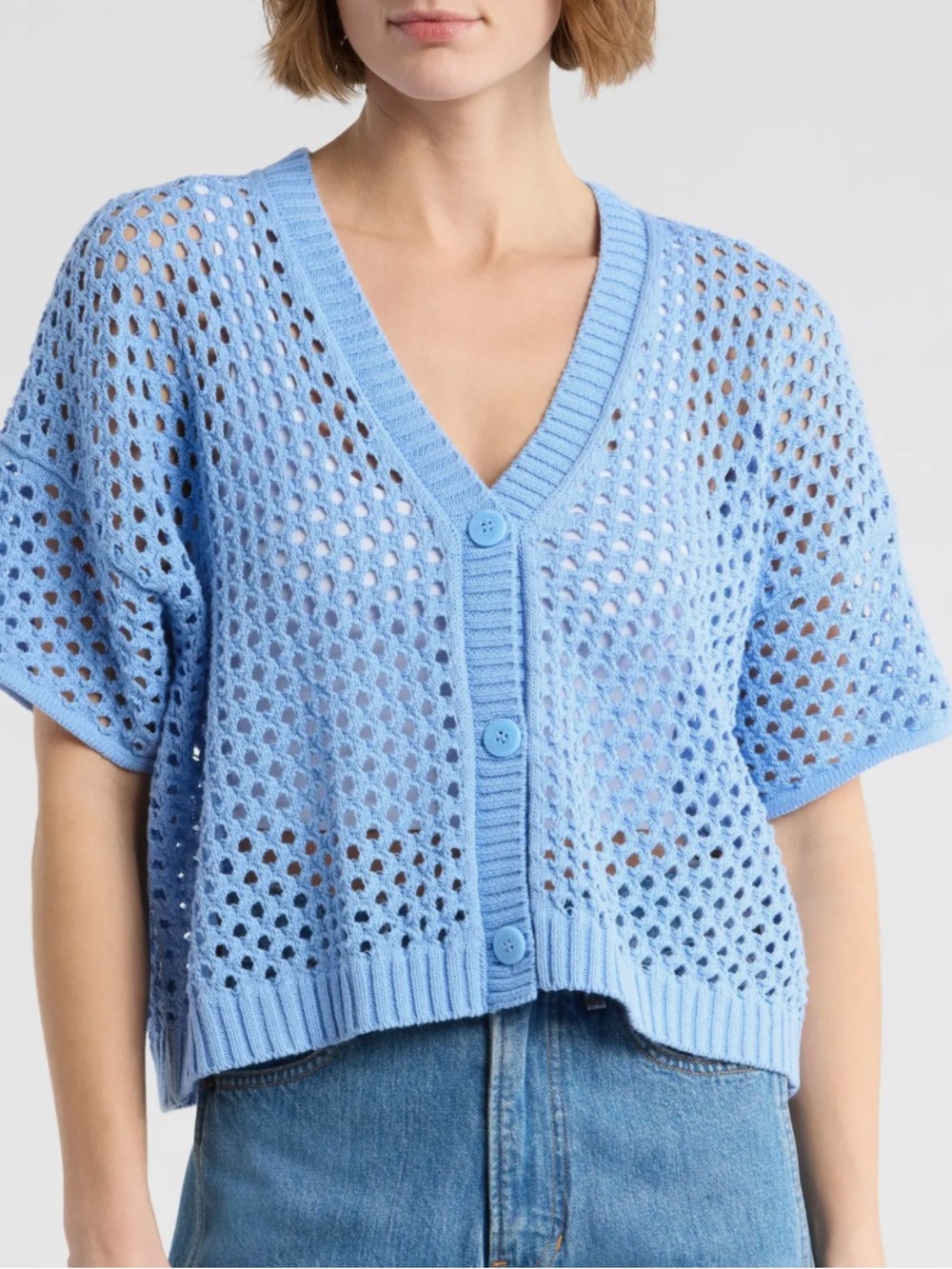 Splendid Nova Pointelle Short Sleeve Sweater S NWT